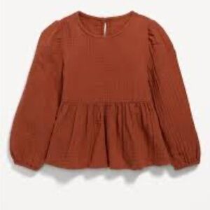Old Navy Kids Terracotta Long Sleeve Blouse